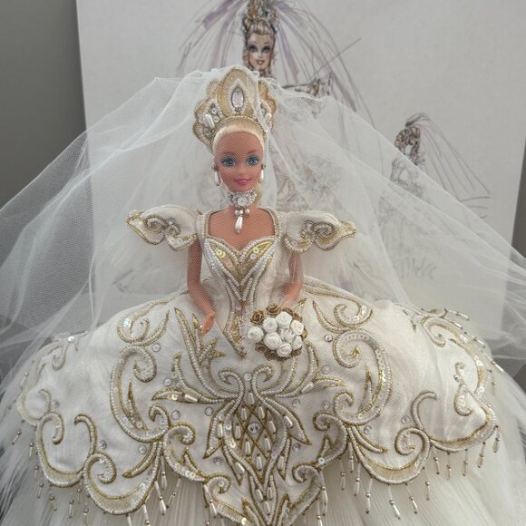 NIB 1992 Empress Bride Barbie by Bob Mackie Mattel #04247 - Picture 5 of 16